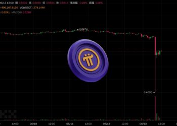 巨鯨不玩了？Pi 幣一度重挫 35% 插針 0.4 美元，創 Pi Network 開盤以來新低