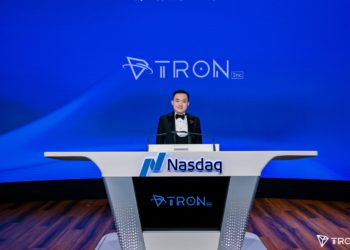 孫宇晨現身TRON. Inc.更名敲鐘儀式，TRX儲備策略開啟加密資產新紀元