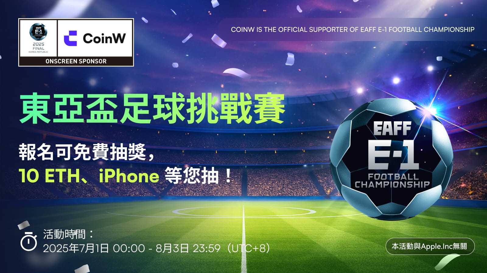 CoinW幣贏連續第二年牽手東亞盃：總曝光破1.35億，打造Web3運動行銷新典範| 動區動趨-最具影響力的區塊鏈新聞媒體