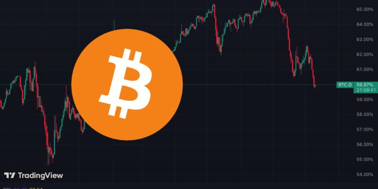 Xnip2025-08-10_10-51-25 | 動區動趨-最具影響力的區塊鏈新聞媒體 比特幣市佔率跌破60%創半年最低,新一輪「山寨季」要來了?