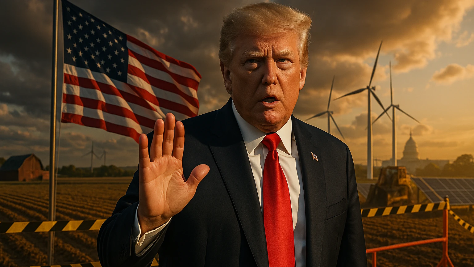 川普開嗆「風電太陽能都騙局」：愚蠢能源時代結束了，佔用美國農地還漲電價