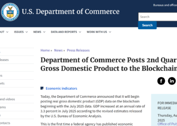 美國商務部首次將美 GDP 數據上鏈，波場 TRON 成指定發布公鏈之一