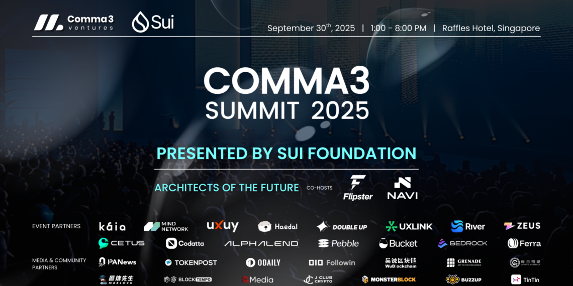 Comma3 Summit 2025 將於 TOKEN2049 新加坡期間舉辦，主題為《未來架構師》年度峰會