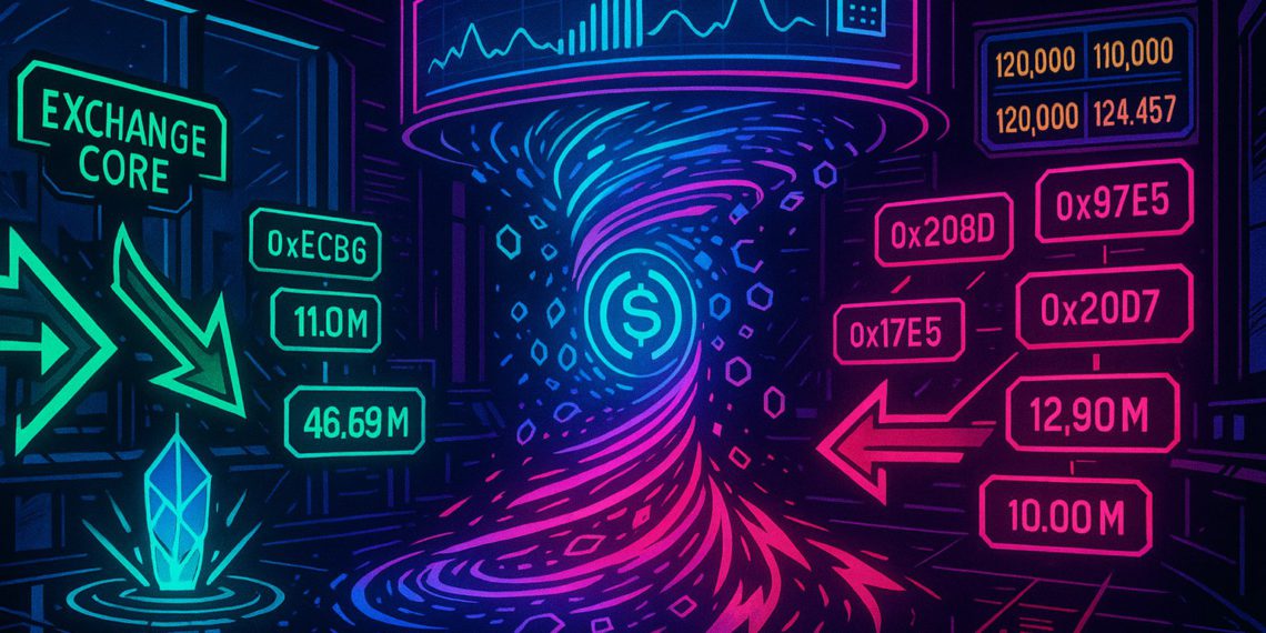 大波動預報：Hyperliquid 巨鯨大筆 USDC 進出單日超 1 億美元