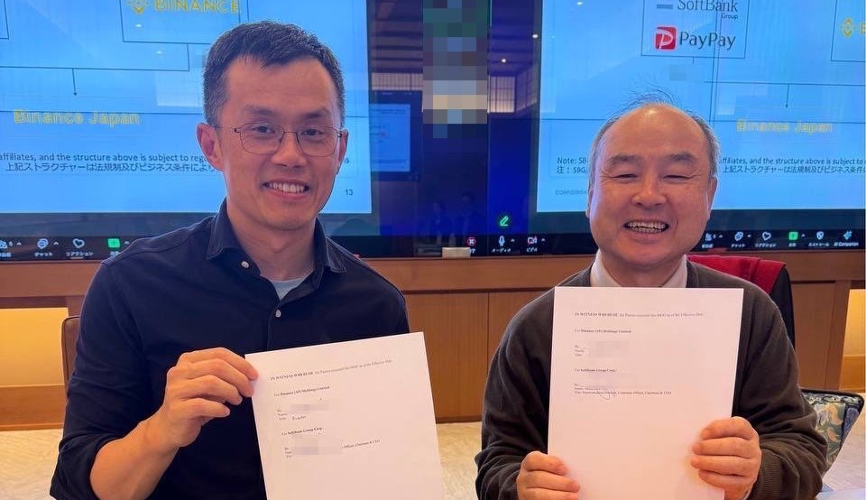 CZ貼出孫正義合照！軟銀PayPay收購「幣安日本」40%股權