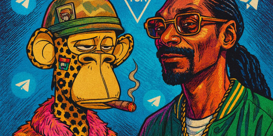 snoop | 動區動趨-最具影響力的區塊鏈新聞媒體 Snoop Dogg 與 Bored Ape Yacht Club 於 Telegram 上與 @mint 推出動畫頭像