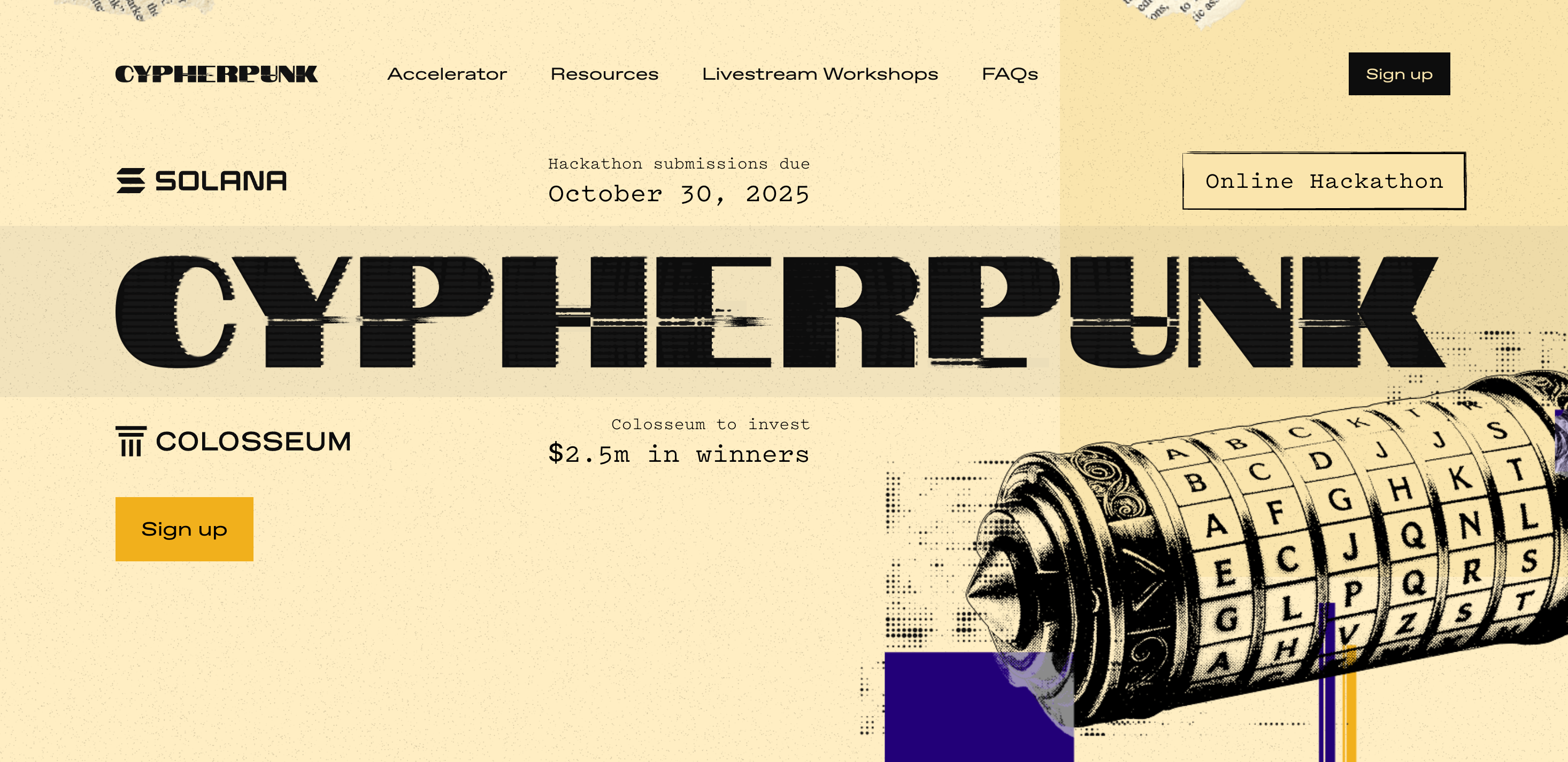 Solana 基金會啟動第十二屆「Cypherpunk」國際黑客松大賽，總獎金超 50 萬美元