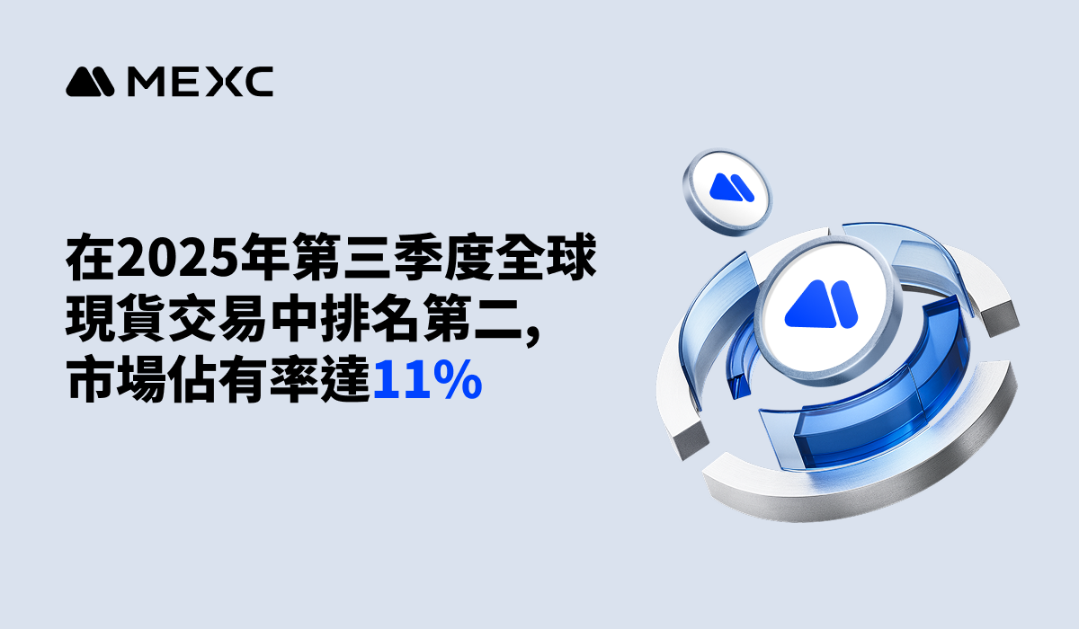 TokenInsight：MEXC 在2025 Q3 全球現貨交易排名第二，市場佔有率達11% | 動區動趨-最具影響力的區塊鏈新聞媒體