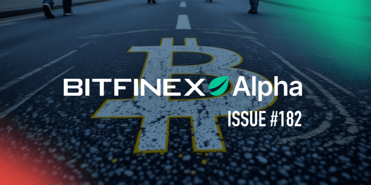 Bitfinex Alpha #182》比特幣自高點回落逾3成，價格底部仍難以確認