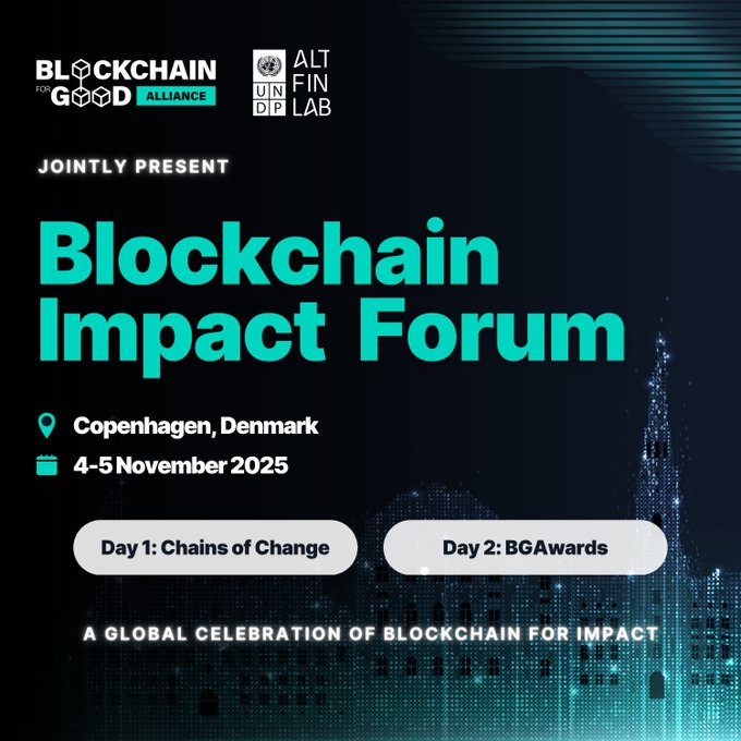 Blockchain for Good Alliance 哥本哈根揭曉年度區塊鏈影響力大獎，聚焦區塊鏈助力 SDGs
