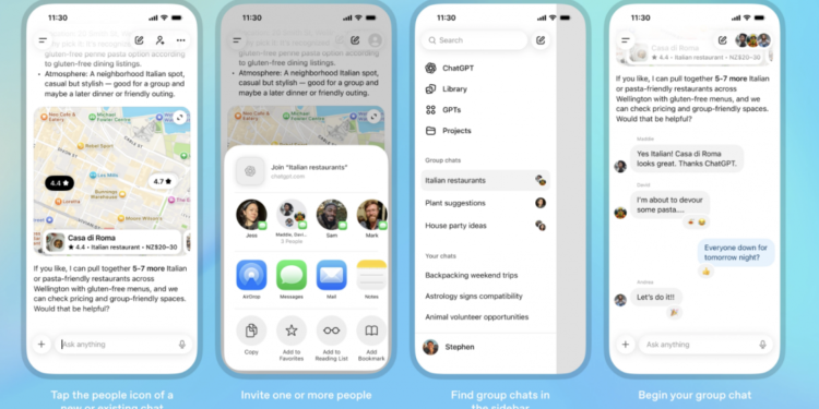 ChatGPT 推出群組聊天：最多 20 人同時對話，台灣搶先體驗（兩步驟立刻用）