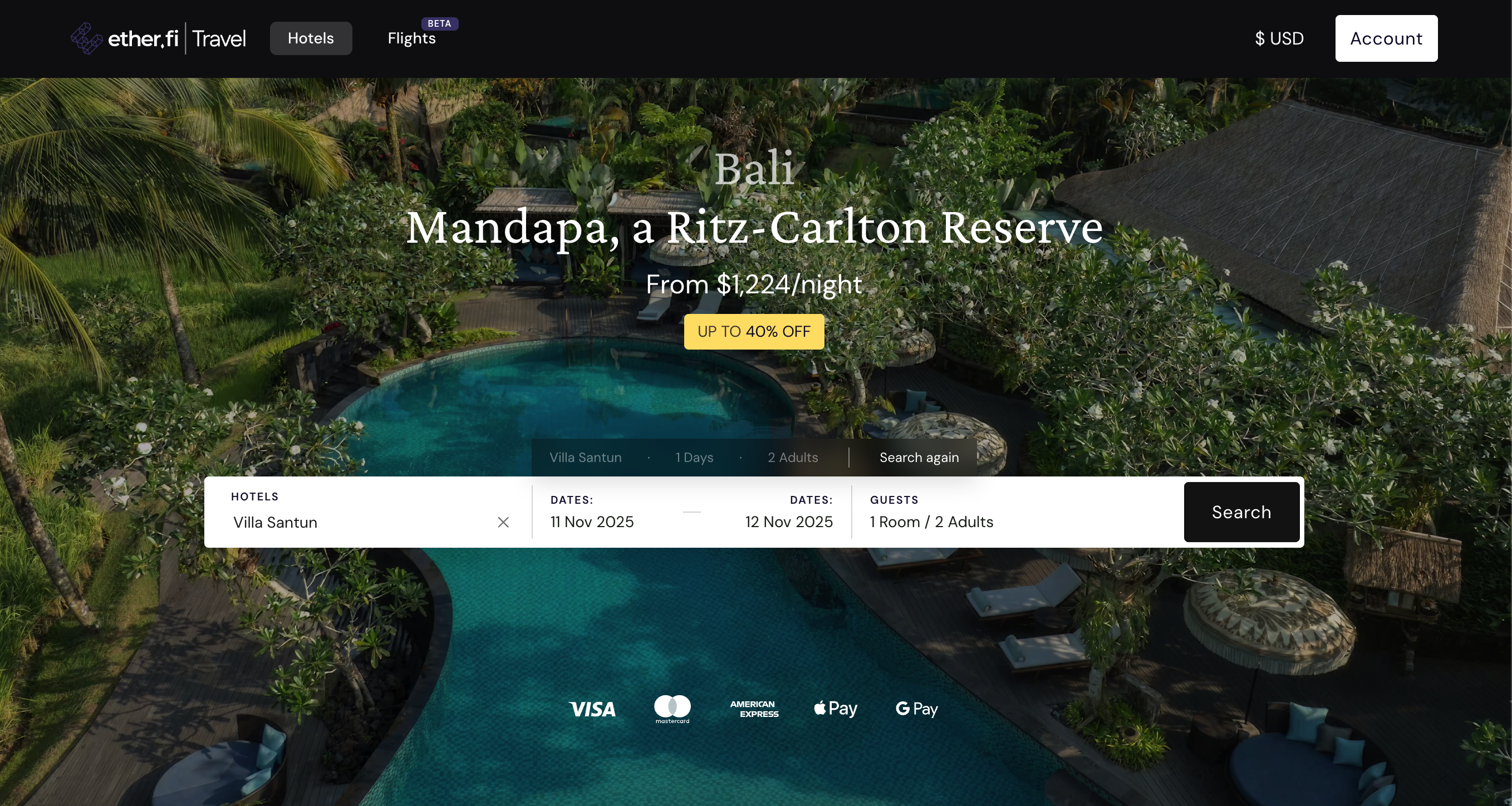 實測》Etherfi Card 訂飯店享 5% 現金回饋，真的更划算？ether.fi Travel 注意事項