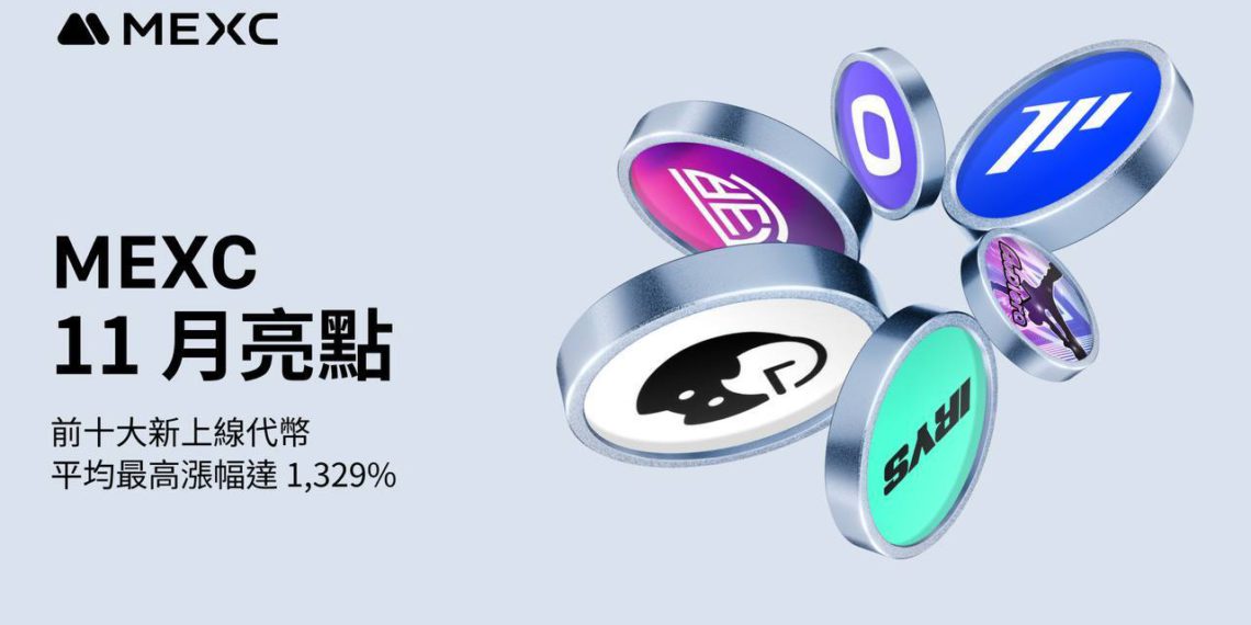MEXC 公布 11 月營運報告——新上線代幣平均最高漲幅達 1329%