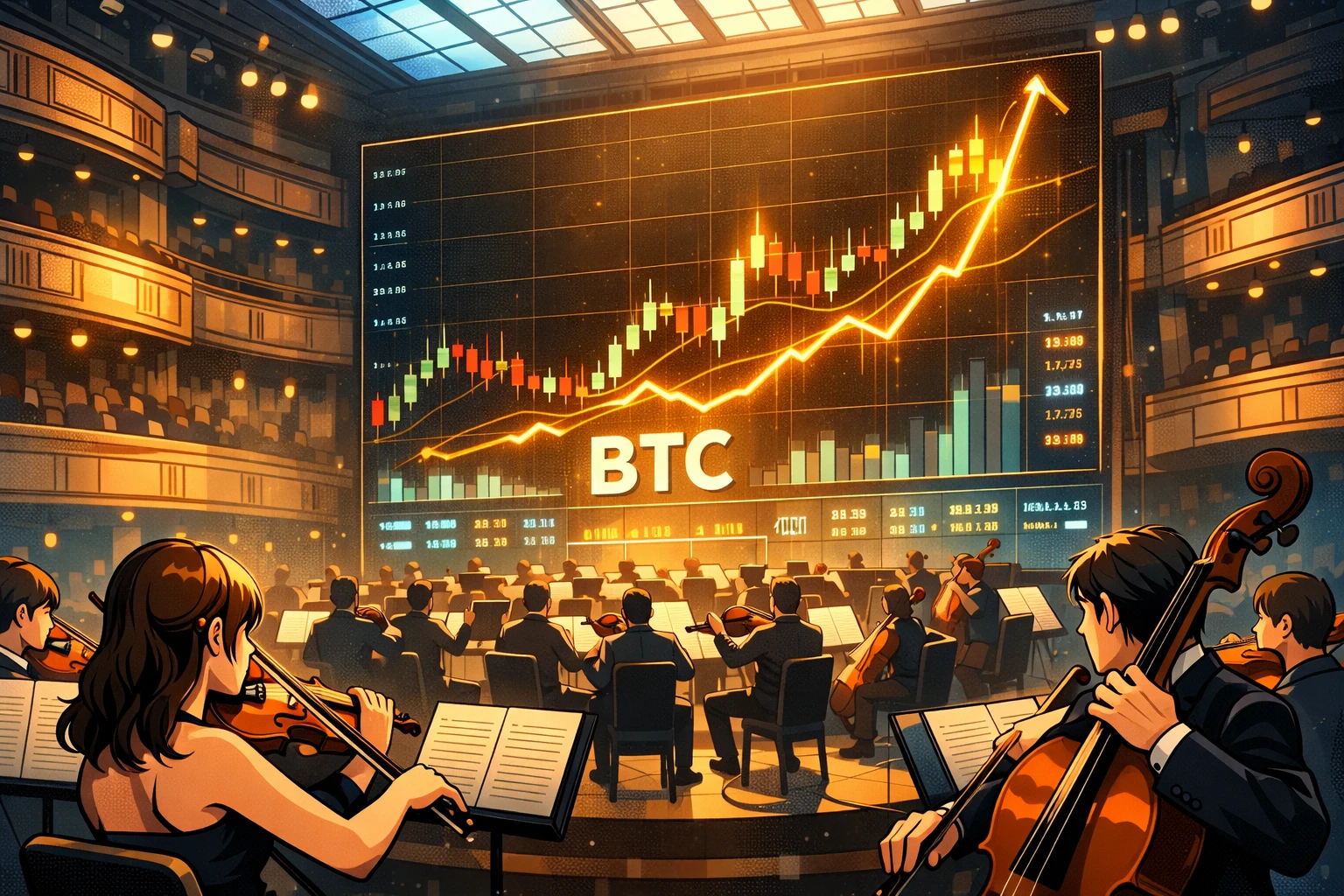 比特幣波動率變交響樂：巴西國家音樂廳將上演「現場看幣價演奏」，社群憂大戶狙擊