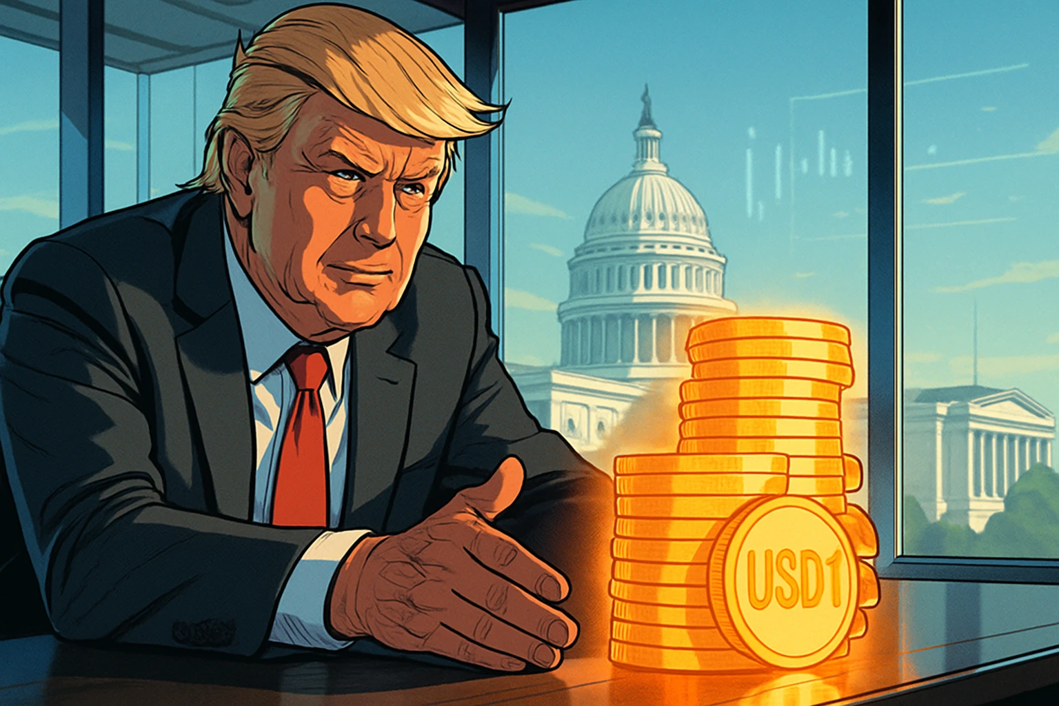 川普1.2 億美元豪賭:WLFI 撥5%國庫代幣,要擴大USD1穩定幣市佔率