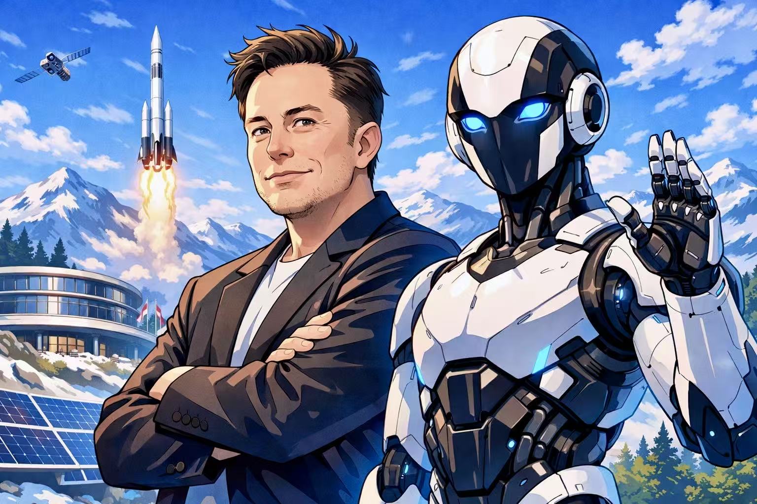 馬斯克達沃斯預言：2030年AI將全面超越人類集體智慧，人形機器人將開啟「全民豐裕」時代