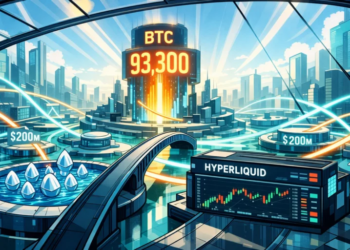 下重注！某 Hyperliquid 巨鯨做多 2,070 枚比特幣，看漲比特幣反彈到 93,300 美元