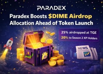 Paradex 確認 $DIME 代幣生成 (TGE) 時程，於 XP 第二季結束後擴大空投分配規模