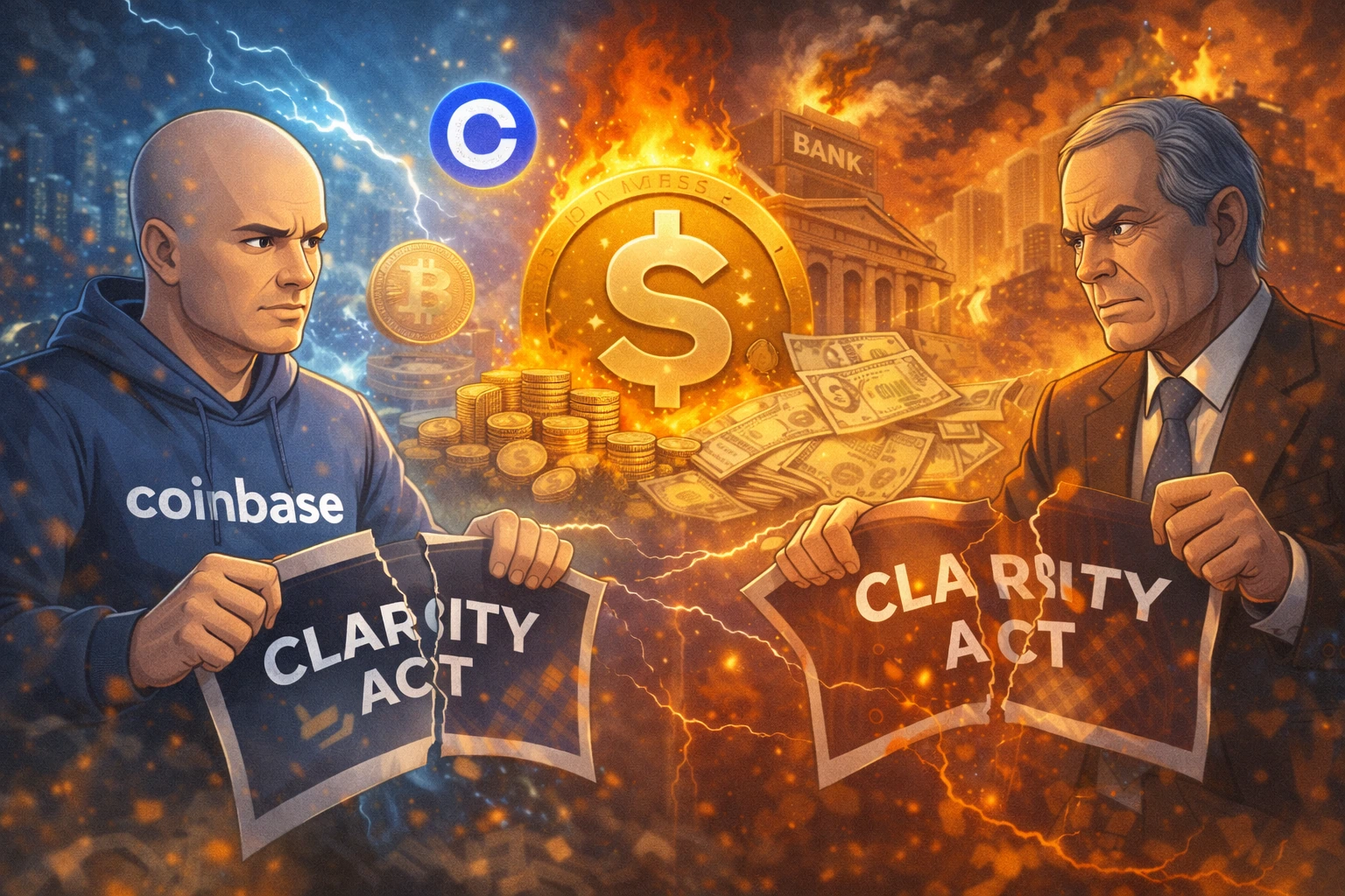 Coinbase 喊撤回《CLARITY 法案》支持！禁止穩定幣利息引爆加密業與銀行全面開戰
