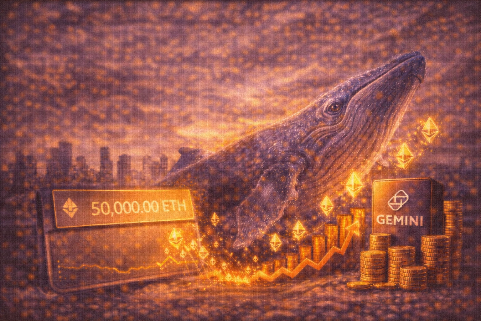 以太坊沉睡9年巨鯨清倉5萬ETH，獲利1.45億美元、報酬達32倍