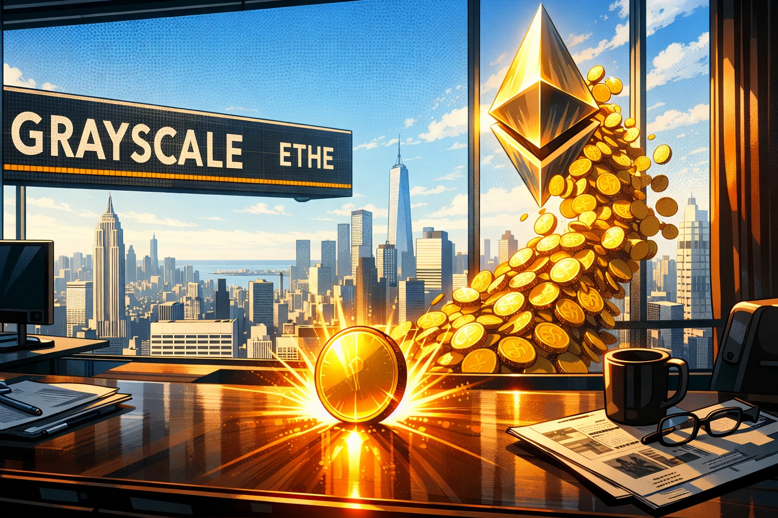 灰度首發放以太坊ETF質押收益寫加密里程碑，扣掉手續費保證賺？