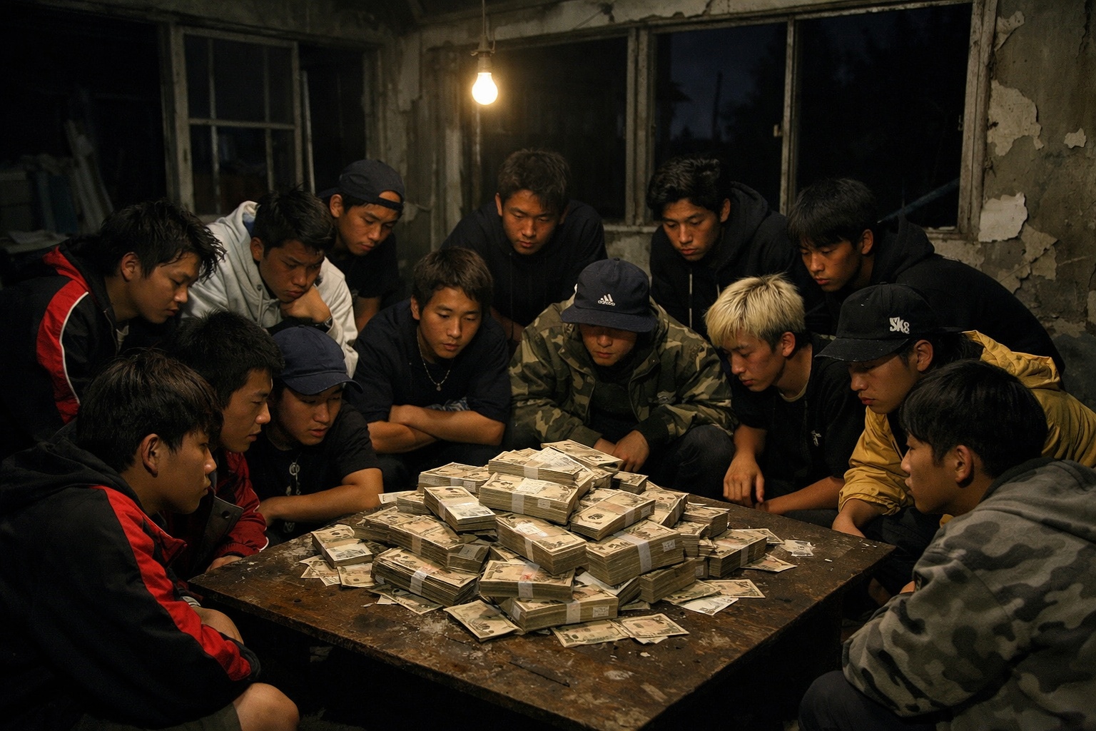 16個日本少年在廢棄空屋「翻出1億日圓」，揮霍玩樂買毒品露出馬腳