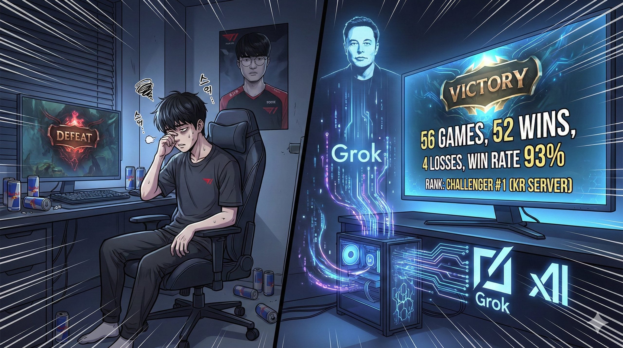 英雄聯盟韓服「93%勝率」神秘帳號引爆陰謀論：馬斯克的電競AI上工打LOL了？