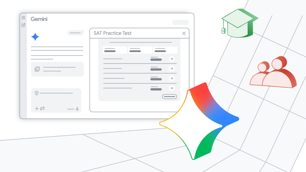 Gemini 上線免費「SAT 模擬考」功能，AI 家教提供個人化學習指南