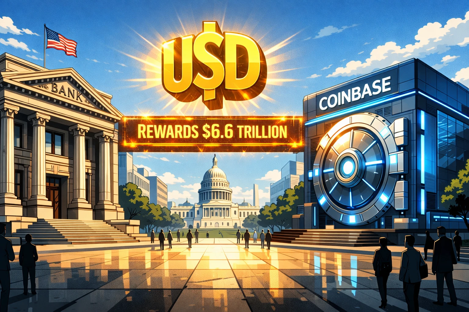 美國銀行聯手提交國會「天才法案漏洞」：穩定幣計息違反金融法規，6.6兆鎂存款成灰錢