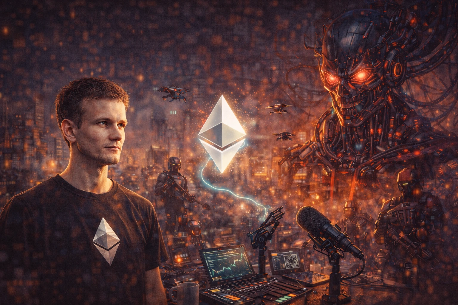 Vitalik:拒絕Crypto末日劇本,做對抗AI極權的最後防線