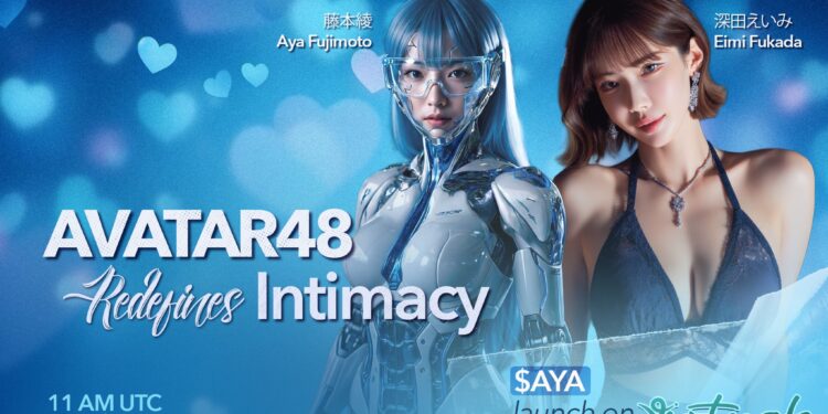 AVATAR48 在 Virtuals 推出 $AYA 代幣，合作深田詠美、重新定義 AI 伴侶親密關係
