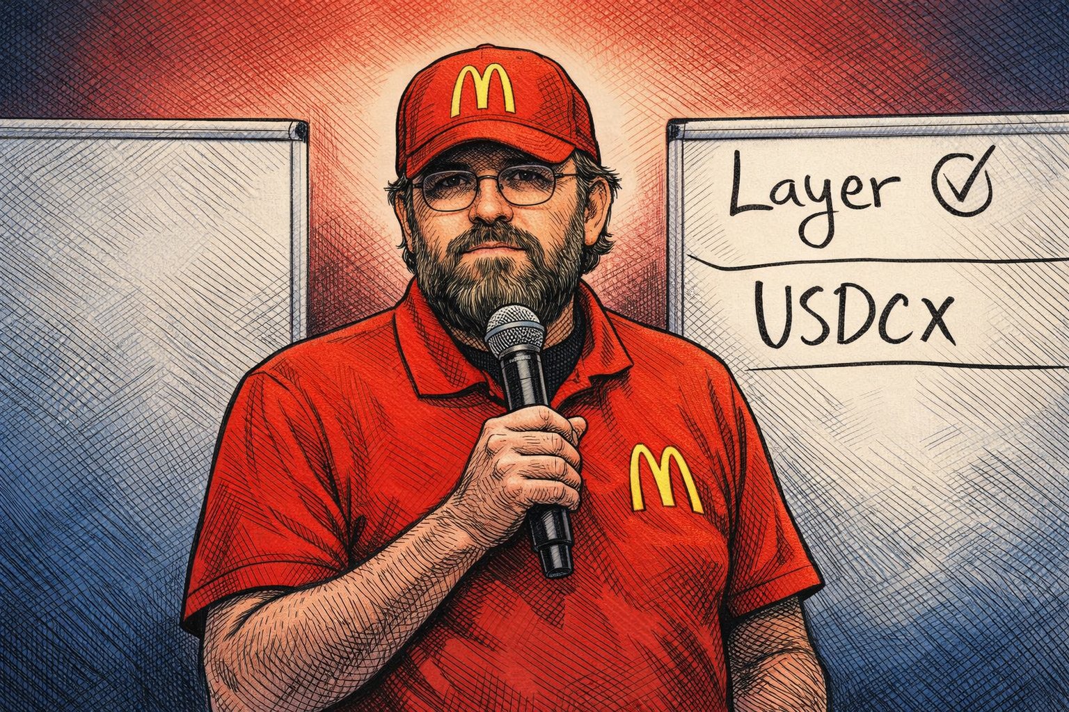 好笑嗎？Cardano創辦人穿麥當勞制服上Consensus大會，宣布LayerZero將接入ADA