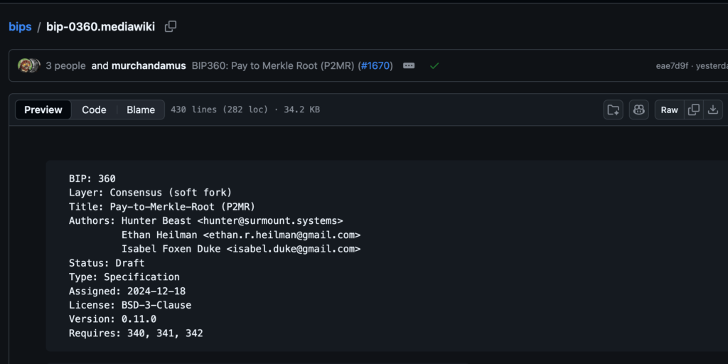 比特幣抵抗量子威脅》BIP 360 提案移除 Taproot 脆弱路徑，軟分叉引入新輸出類型 P2MR
