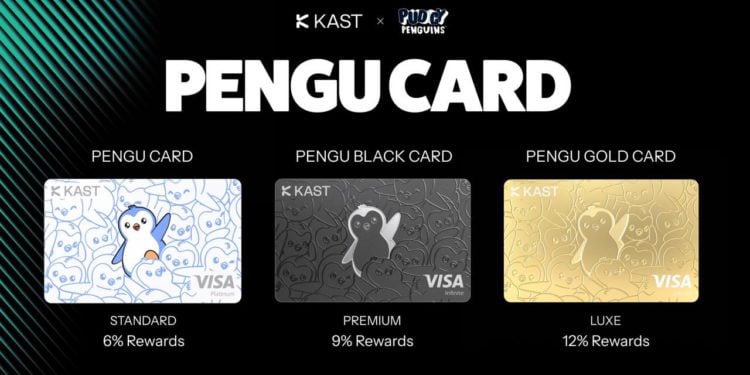 胖企鵝推出 Visa 卡「Pengu Card」最高 12% 回饋，Pudgy Penguins 開始搶銀行的生意