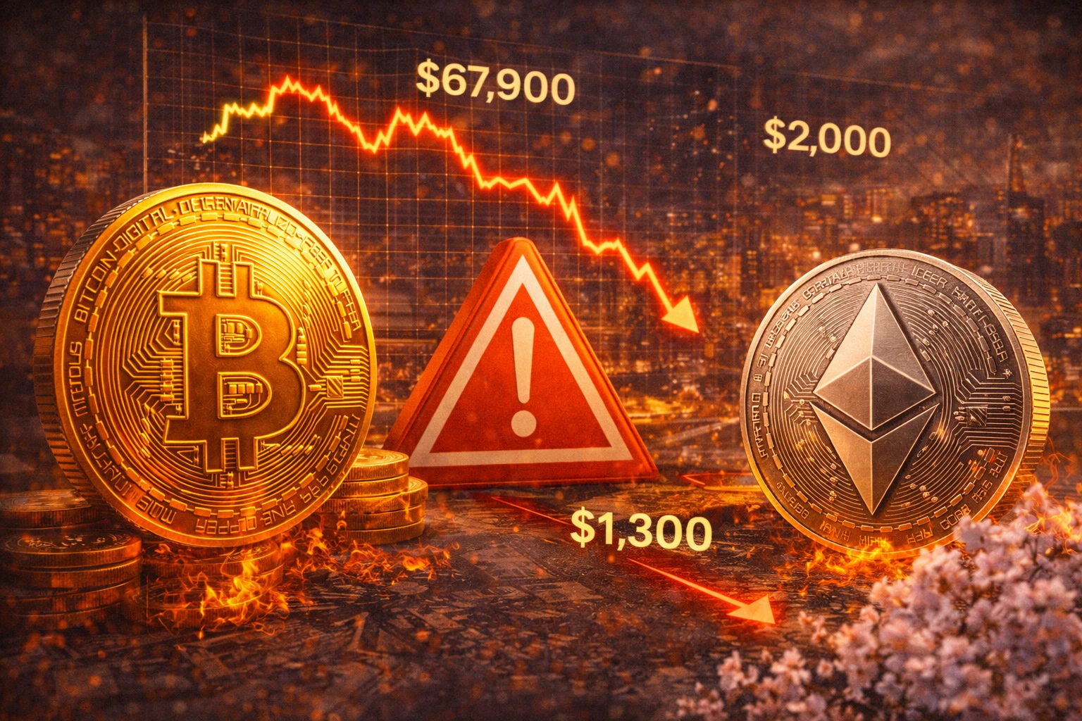比特幣下探67900，以太坊震盪2000美元「上方阻力極強」：ETH可能下探1300鎂