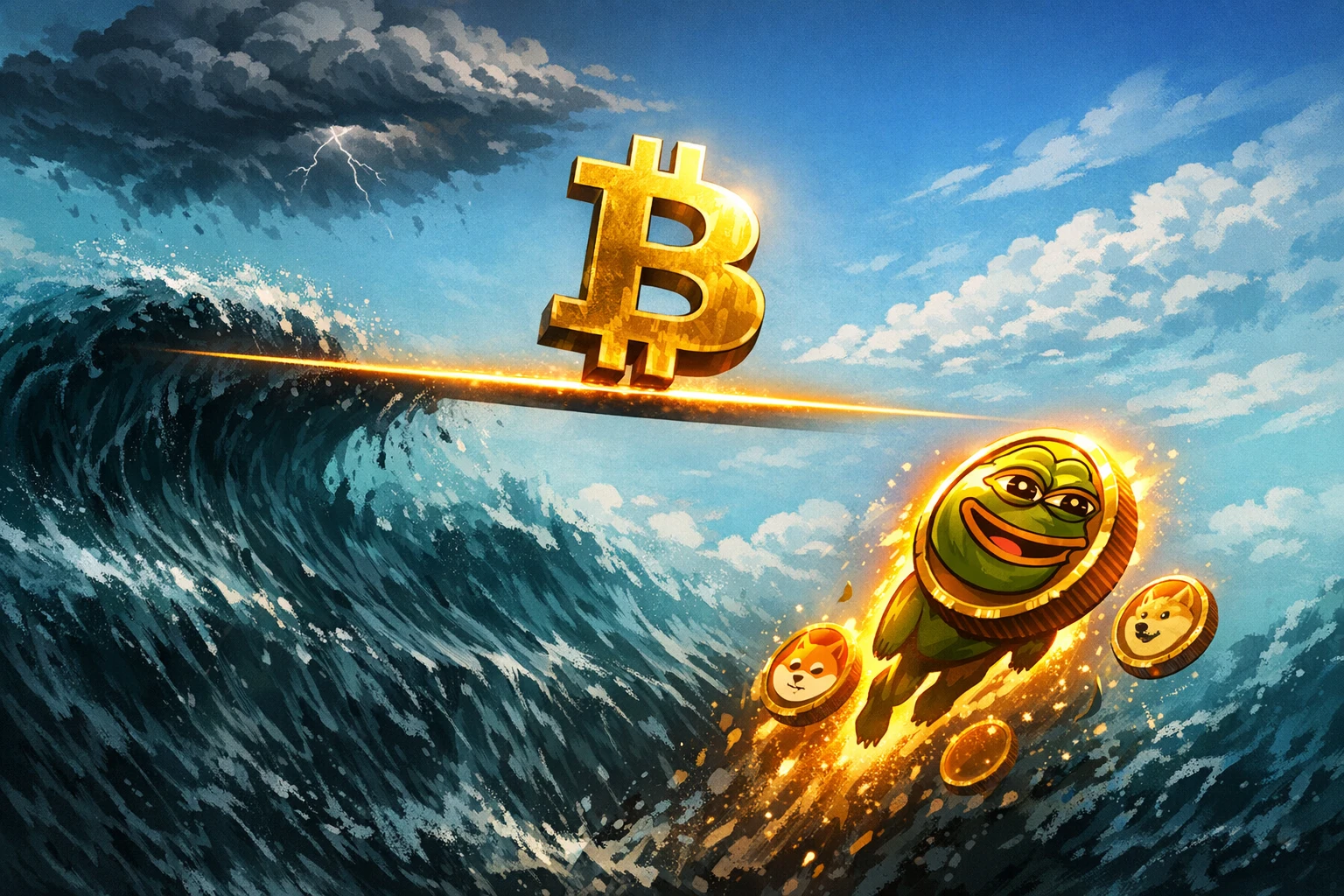 比特幣 7 萬美元關口多空對峙！迷因幣趁勢反攻 PEPE 飆漲 30%