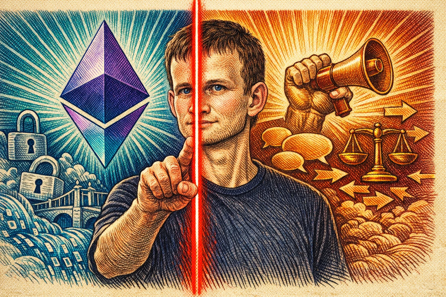 V神畫紅線:「中立屬於協議、原則屬於人」,你不必認同我也能自由使用以太坊