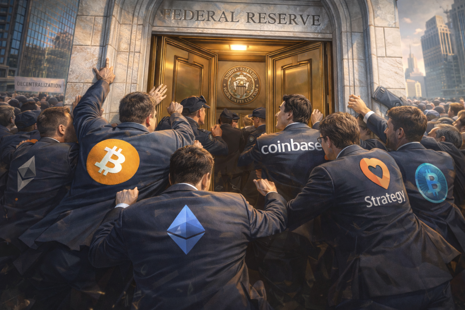 去中心化的盡頭，加密巨頭擠破頭搶一個聯準會帳號