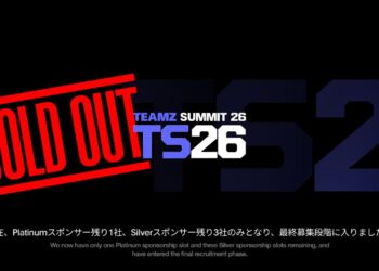 TEAMZ Summit 2026：Title 、Gold 贊助售罄，Platinum 剩 1 席、Silver 最後 3 席——鎖定日本最大級 Web3 / AI 會展