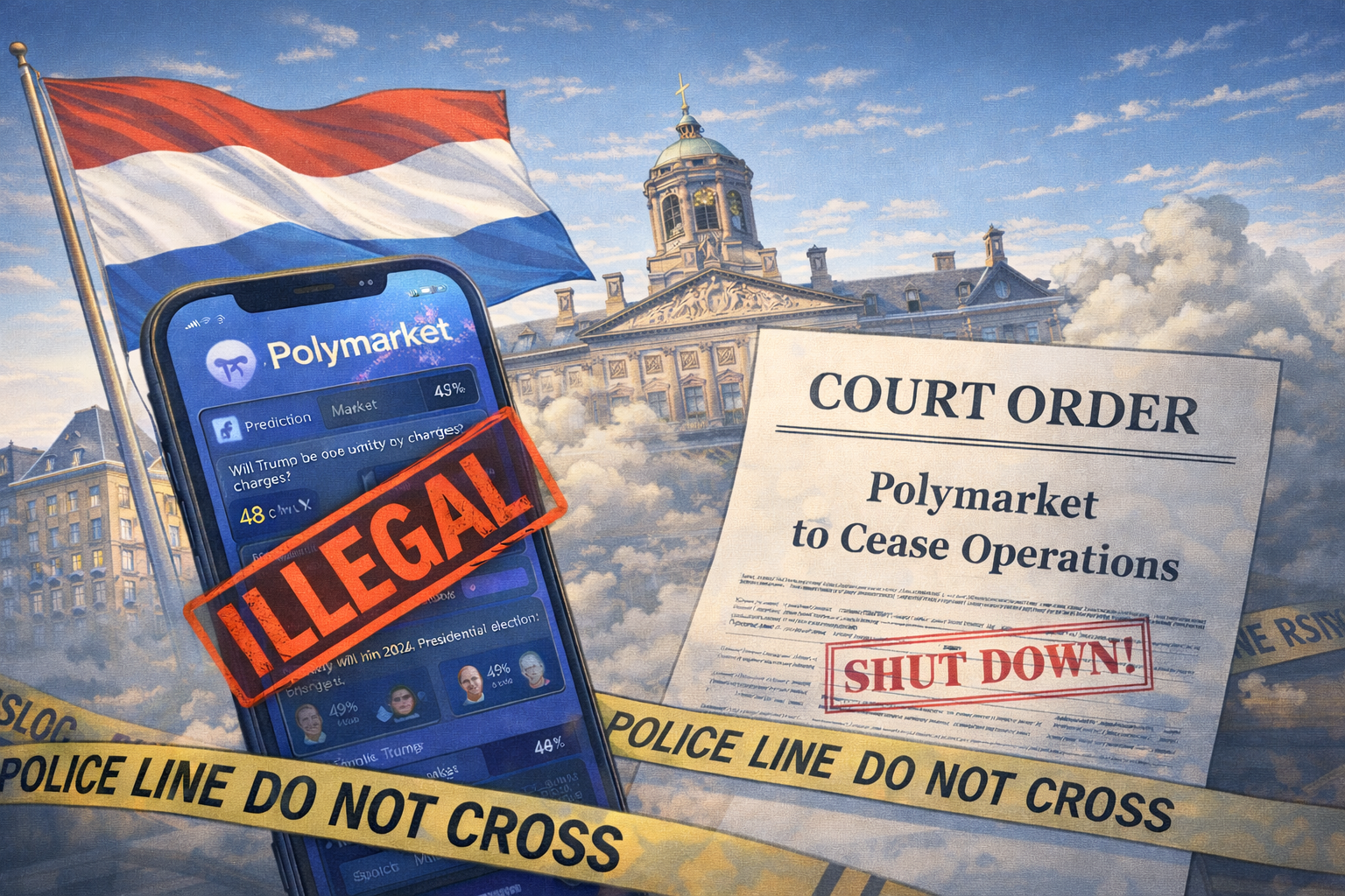 荷蘭封殺 Polymarket 認定為非法賭博，預測市場在歐洲接連吃鱉