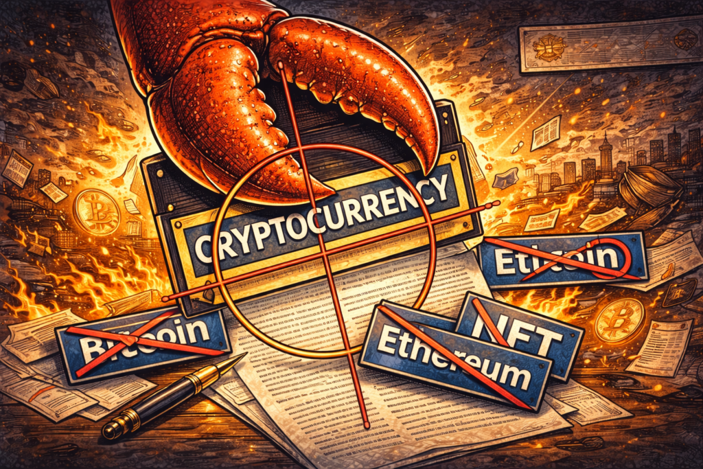 說一聲比特幣就遭封禁:龍蝦 OpenClaw 與加密貨幣的決裂始末