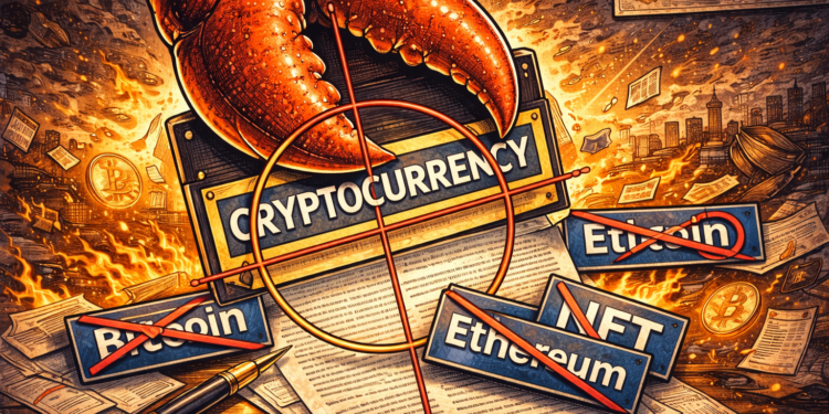 說一聲比特幣就遭封禁：龍蝦 OpenClaw 與加密貨幣的決裂始末