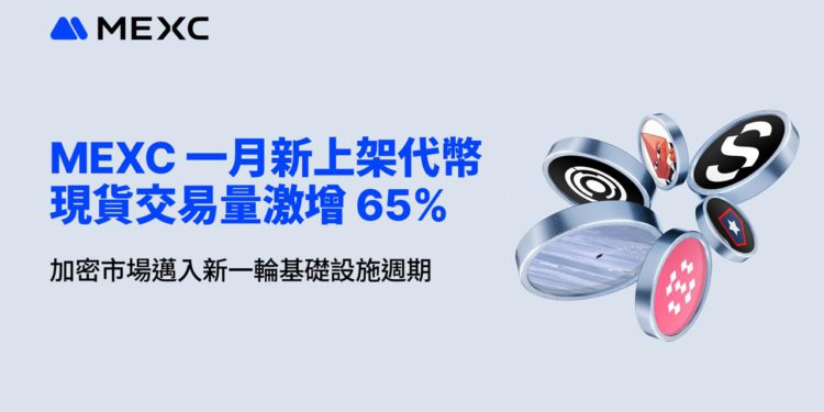 photo_2026-02-09 172956 | 動區動趨-最具影響力的區塊鏈新聞媒體 MEXC 一月新上架代幣現貨交易量激增 65%,加密市場邁入新一輪基礎設施週期