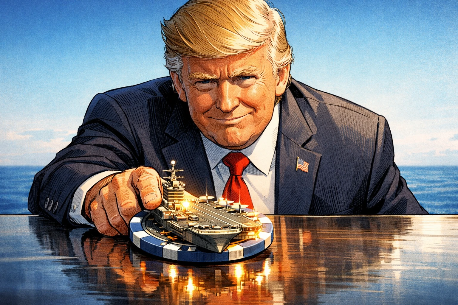 美伊開火最後一刻，川普證實談判有進展，砲艦外交贏了？