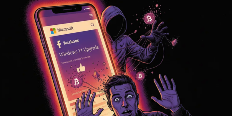 Windows假廣告偷助記詞！Facebook推送「免費升級Win11」貼文，模仿微軟官網難分真假