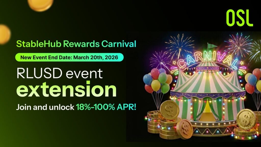 OSL 穩定幣樞紐 StableHub 限時推出 RLUSD 100% 年化獎勵