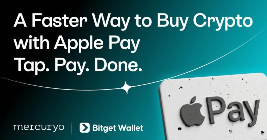 Bitget Wallet 率先整合 Mercuryo 原生 Apple Pay 入金功能，一鍵購買享零手續費優惠