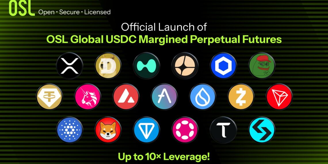 OSL 全球站推出 USDC 永續合約 支援 19 個幣種及最高 10 倍槓桿