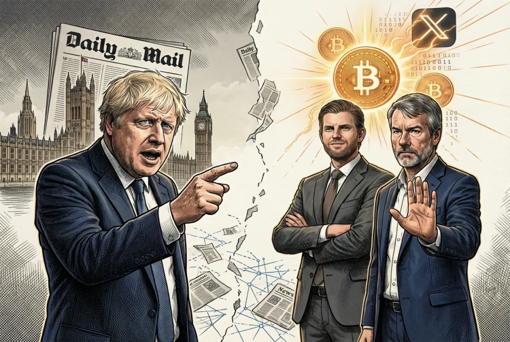 英國前首相喊：比特幣是龐氏騙局，川普次子 Eric Trump、Michael Saylor 強力反駁