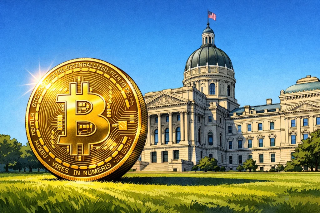 美國印第安納州正式簽署《比特幣權利法案》，BTC 納入退休金投資選項